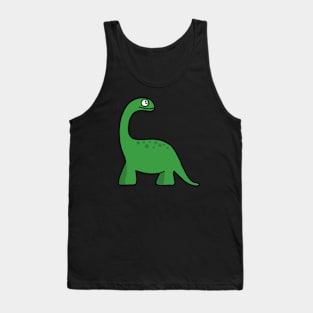 Cute Green Brontosaurus Dinosaur Tank Top